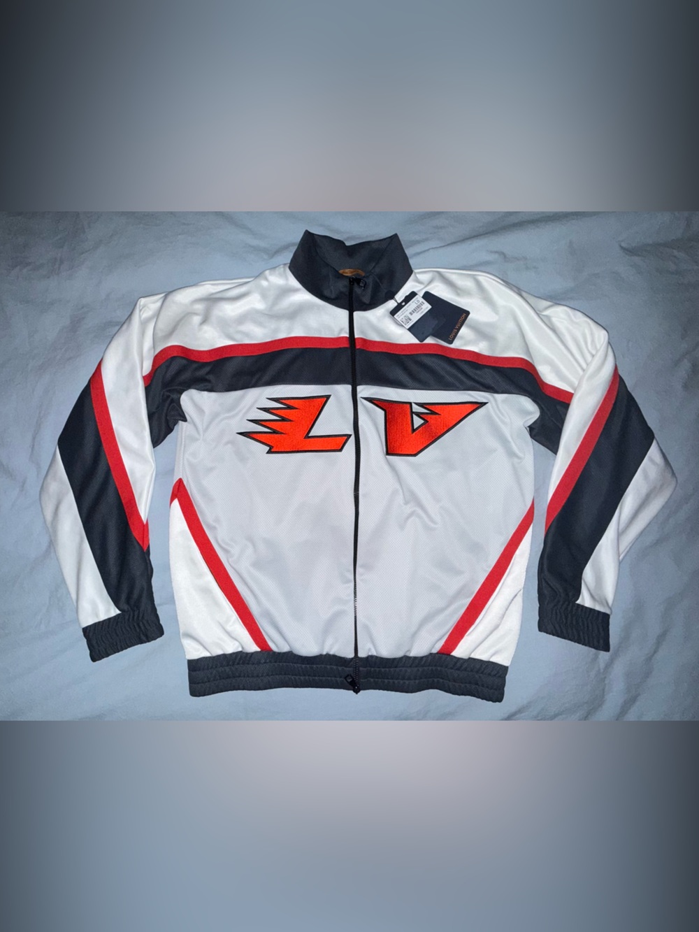 Louis Vuitton Embroidered Graphic Hockey Tracktop (SKU: 1AAGQ0)
